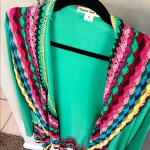 Colorful sweater cardigan.  Like new condition
